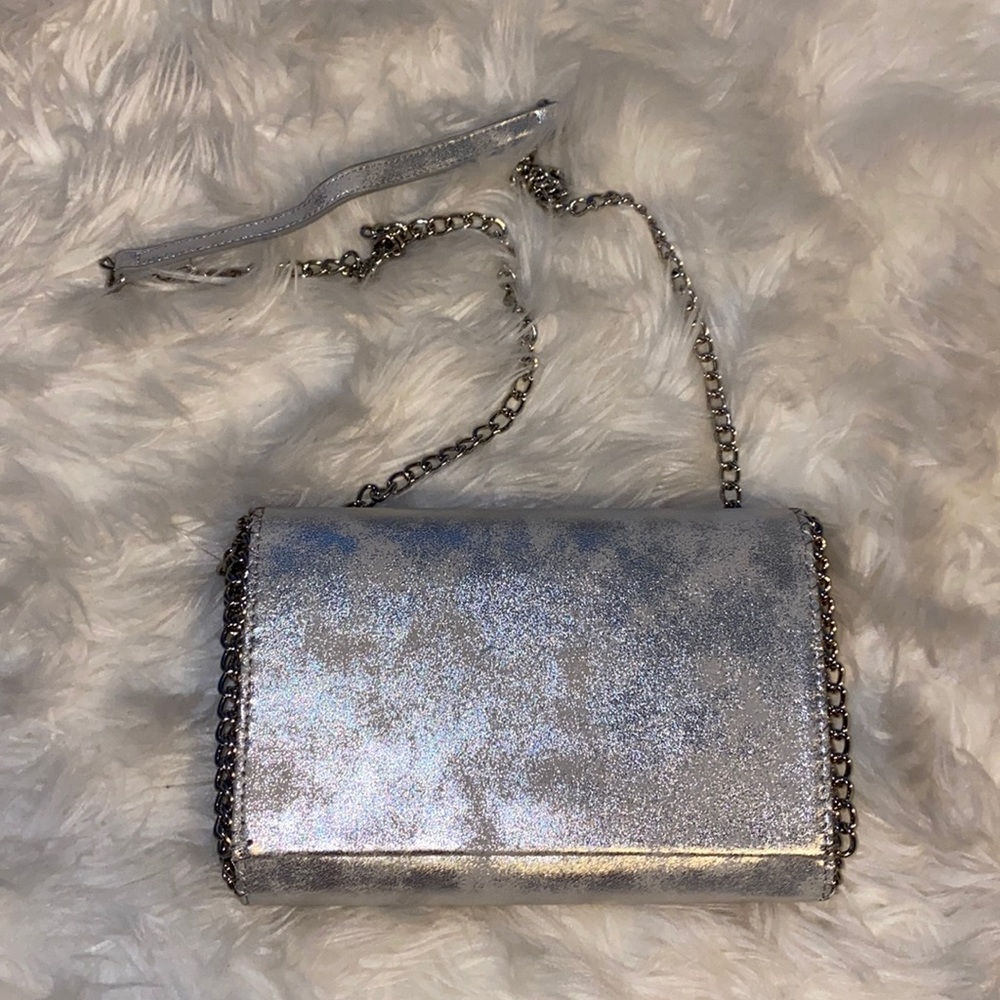 Cross body silver bag